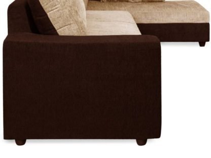 Cream Brown  4 Seater Sofa