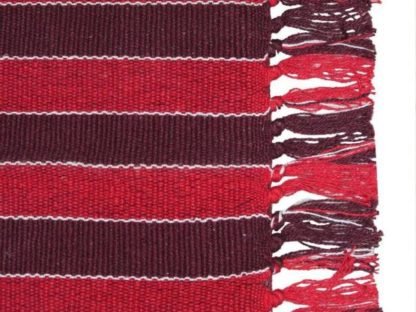 Maroon Cotton Dhurrie  (122 cm X 182 cm)