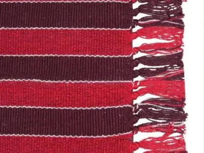 Maroon Cotton Dhurrie  (122 cm X 182 cm)