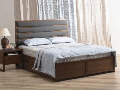 Solid Wood Queen Drawer Bed