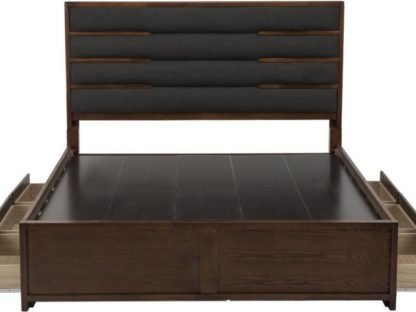 Solid Wood Queen Drawer Bed